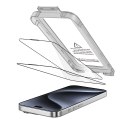 Szkło hartowane Tech-Protect Quick Set+ 2-pack na iPhone 15 Pro Max - czarne