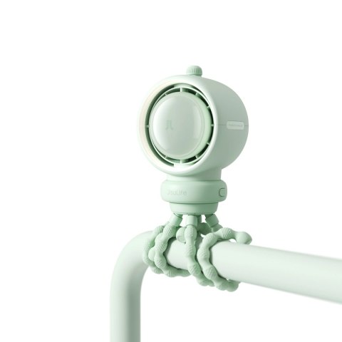 Wentylator Jisulife Stroller Fan Life2S 5000mAh z elastycznymi nóżkami, na biurko, do wózka, z filtrem - zielony