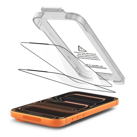 Szkło hartowane Tech-Protect Quick Set+ 2-pack na iPhone 17 Pro Max - czarne