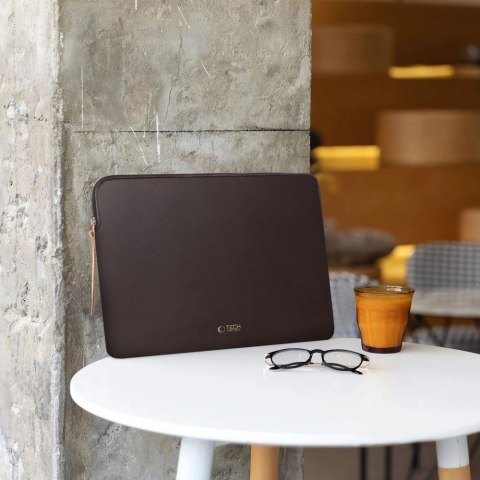 Torba Tech-Protect Fleece na laptopa 13-14" - brązowa