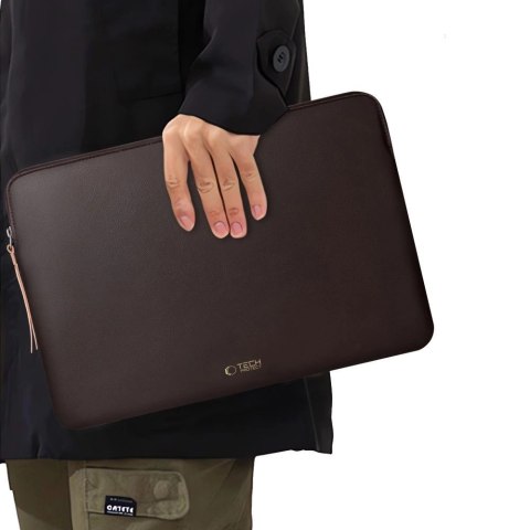 Torba Tech-Protect Fleece na laptopa 13-14" - brązowa
