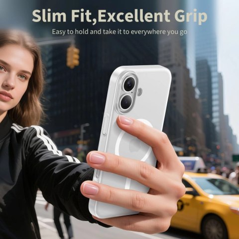 Etui Tech-Protect MagSlim MagSafe na iPhone 17 - biały mat