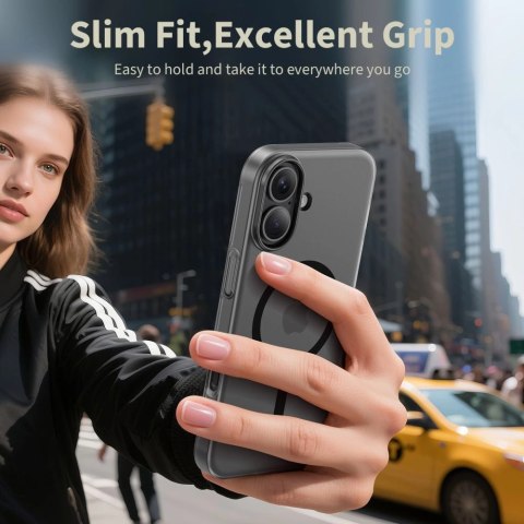 Etui Tech-Protect MagSlim MagSafe na iPhone 17 - czarny mat