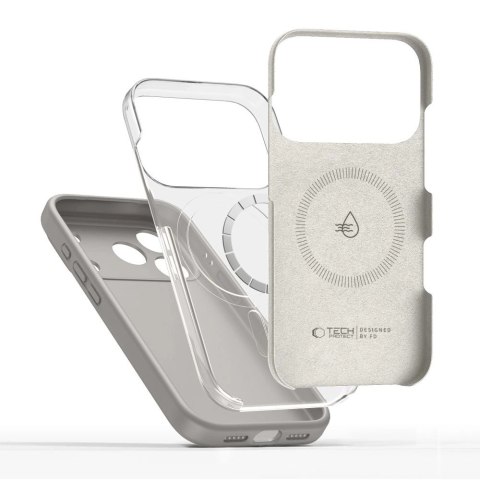 Etui Tech-Protect Silicone MagSafe na iPhone 17 Pro - szare