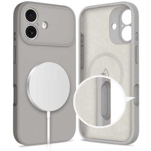 Etui Tech-Protect Silicone MagSafe na iPhone 17 - szare