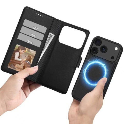 Etui Tech-Protect Wallet MagSafe na iPhone 17 Pro Max - czarny mat