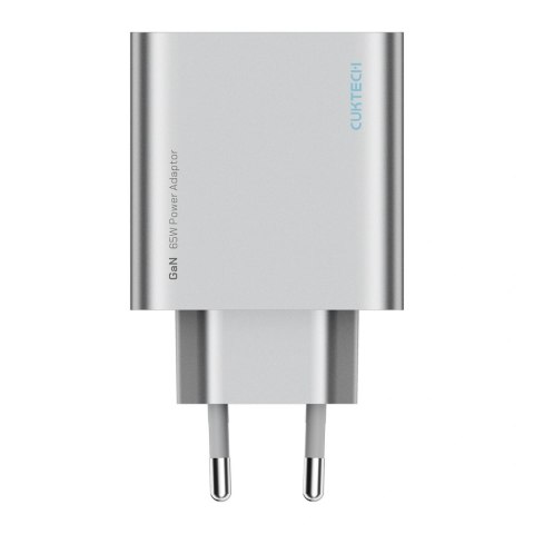 Ładowarka sieciowa Cuktech 65W GaN 2xUSB-C 1xUSB-A - szara