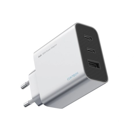 Ładowarka sieciowa Cuktech 65W GaN 2xUSB-C 1xUSB-A - szara