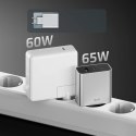 Ładowarka sieciowa Cuktech 65W GaN 2xUSB-C 1xUSB-A - szara