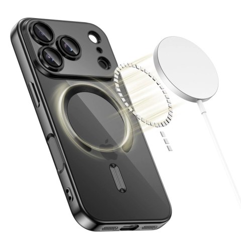 Etui Tech-Protect MagFlex MagSafe na iPhone 17 Pro - przezroczysto-czarne