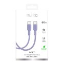 Kabel Puro ICON USB-C - USB-C 1,5m - fioletowy