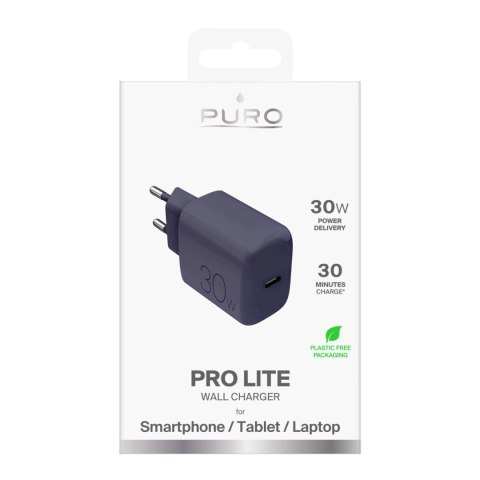 Ładowarka sieciowa Puro Pro Lite 30W USB-C - szara