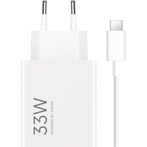 Ładowarka sieciowa Xiaomi MDY-16-EF 1xUSB-A 33W z kablem USB-C 3A - biała