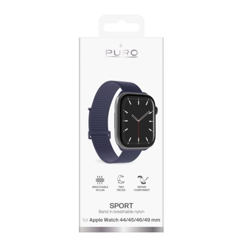 Pasek Puro Sport na Apple Watch 44/45/46/49mm - granatowy