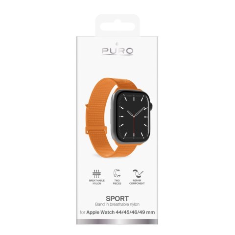 Pasek Puro Sport na Apple Watch 44/45/46/49mm - pomarańczowy