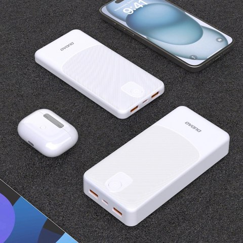 Powerbank Dudao K10 10000mAh 2.4A 2 x USB-A - biały