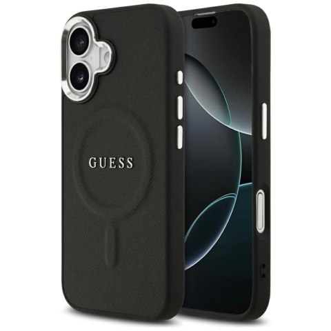 Etui Guess Classic Logo MagSafe do iPhone 17 -czarne