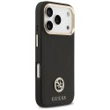 Etui Guess Grained Strass Logo MagSafe na iPhone 17 Pro - czarne