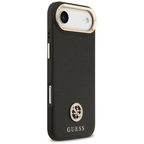 Etui Guess Grained Strass Logo MagSafe na iPhone Air - czarne