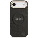 Etui Guess Peony Hot Stamp MagSafe na iPhone Air - czarne