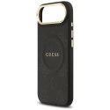 Etui Guess Peony Hot Stamp MagSafe na iPhone Air - czarne