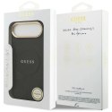 Etui Guess Peony Hot Stamp MagSafe na iPhone Air - czarne