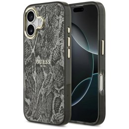 Etui Guess Python Pattern MagSafe na iPhone 17 - czarne