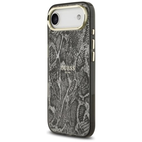 Etui Guess Python Pattern MagSafe na iPhone Air - czarne