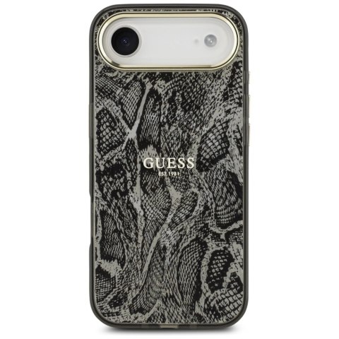 Etui Guess Python Pattern MagSafe na iPhone Air - czarne