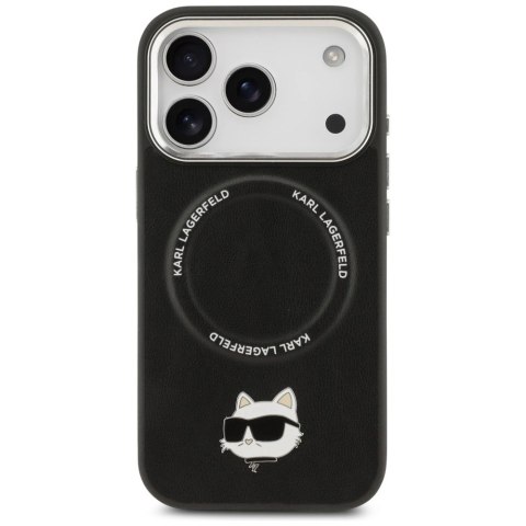 Etui Karl Lagerfeld Choupette Pin MagSafe do iPhone 17 Pro - czarne