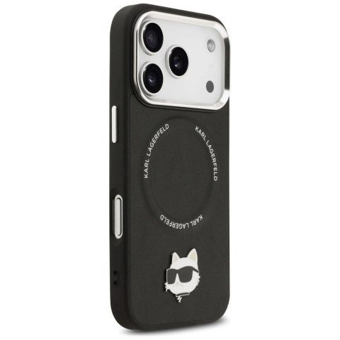 Etui Karl Lagerfeld Choupette Pin MagSafe do iPhone 17 Pro - czarne