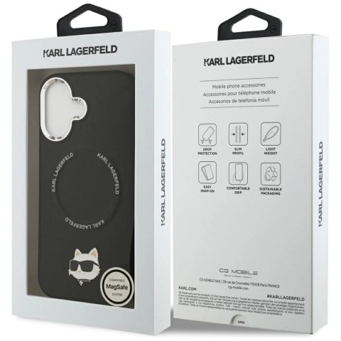 Etui Karl Lagerfeld Choupette Pin MagSafe do iPhone 17 - czarne