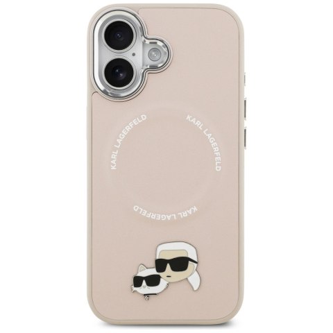 Etui Karl Lagerfeld Karl & Choupette Pins MagSafe do iPhone 17 różowe