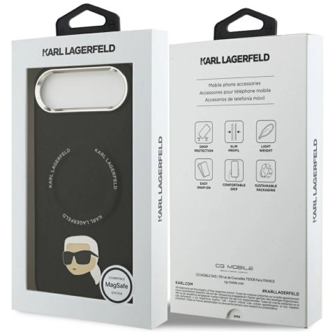 Etui Karl Lagerfeld Karl Pin MagSafe do iPhone Air - czarne