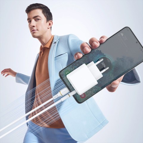 Kabel Dudao L25T USB-A - USB-C silikonowy 5A 1m - biały