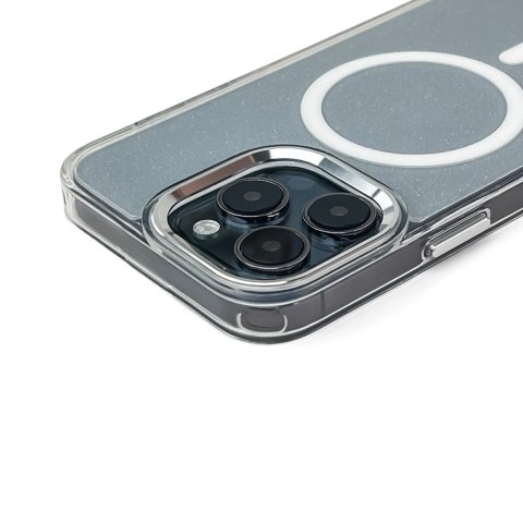 Etui Glitter Case na Samsung Galaxy S26 Ultra kompatybilne z MagSafe - białe