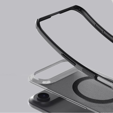 Etui Nillkin Super Frosted Shield Pro kompatybilne z MagSafe na iPhone 17 Air - przezroczyste czarne