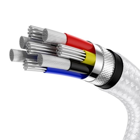 Kabel Baseus Cafule Metal 100W USB-C - USB-C 2m - biały