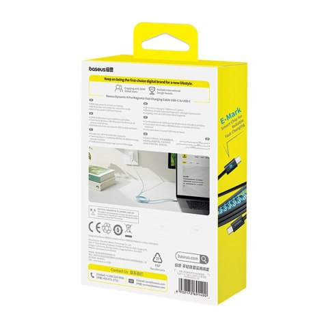 Kabel Baseus Dynamic 4 Pro 100W USB-C - USB-C 1m - niebieski