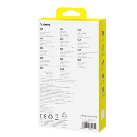 Kabel Baseus Pudding Series 100W USB-A - USB-C 2m - czarny