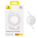 Kabel zwijany Baseus Free2Pull 60W USB-C - USB-C 1m - biały
