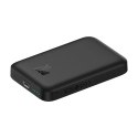 Powerbank Baseus Magnetic Mini Air 6000mAh 20W z ładowaniem indukcyjnym z kablem Baseus Simple USB-C (20V/3A) 30cm - czarny