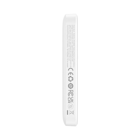 Powerbank Baseus Magnetic Mini Air PPCXM06A 6000mAh 20W z kablem Simple Series USB-C - biały