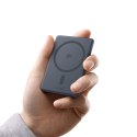 Powerbank Baseus PicoGo AM31 Qi2 5000mAh 20W ultracienki kompatybilny z MagSafe z podstawką z kablem plecionym Baseus Simple USB