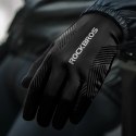 Rękawiczki rowerowe Rockbros wiosna/lato/jesień, pełne, rozmiar: M - czarne