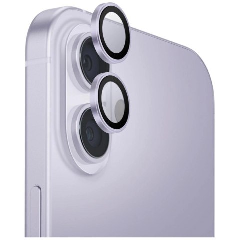Szkło na aparat UNIQ Optix Aluminium Camera Lens Protector na iPhone 17 z aplikatorem - fioletowe