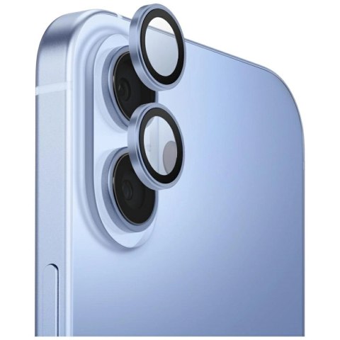 Szkło na aparat UNIQ Optix Aluminium Camera Lens Protector na iPhone 17 z aplikatorem - niebieskie