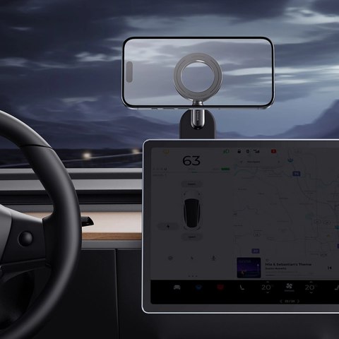 Uchwyt Baseus C02 Go Series na deskę rozdzielczą kompatybilny z MagSafe - czarny