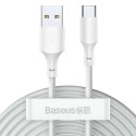 Baseus 2x kabel USB-A - USB Typ C szybkie ładowanie Quick Charge 40 W 5 A 1,5 m - biały (TZCATZJ-02)