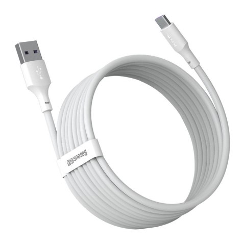 Baseus 2x kabel USB-A - USB Typ C szybkie ładowanie Quick Charge 40 W 5 A 1,5 m - biały (TZCATZJ-02)